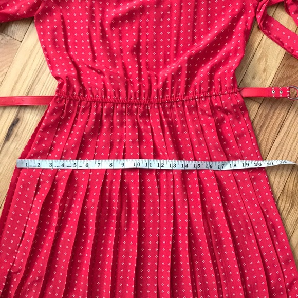 Vintage Silk Colorful Bright Retro Rockabilly Coastal Western overlay pleated - Picture 11 of 15